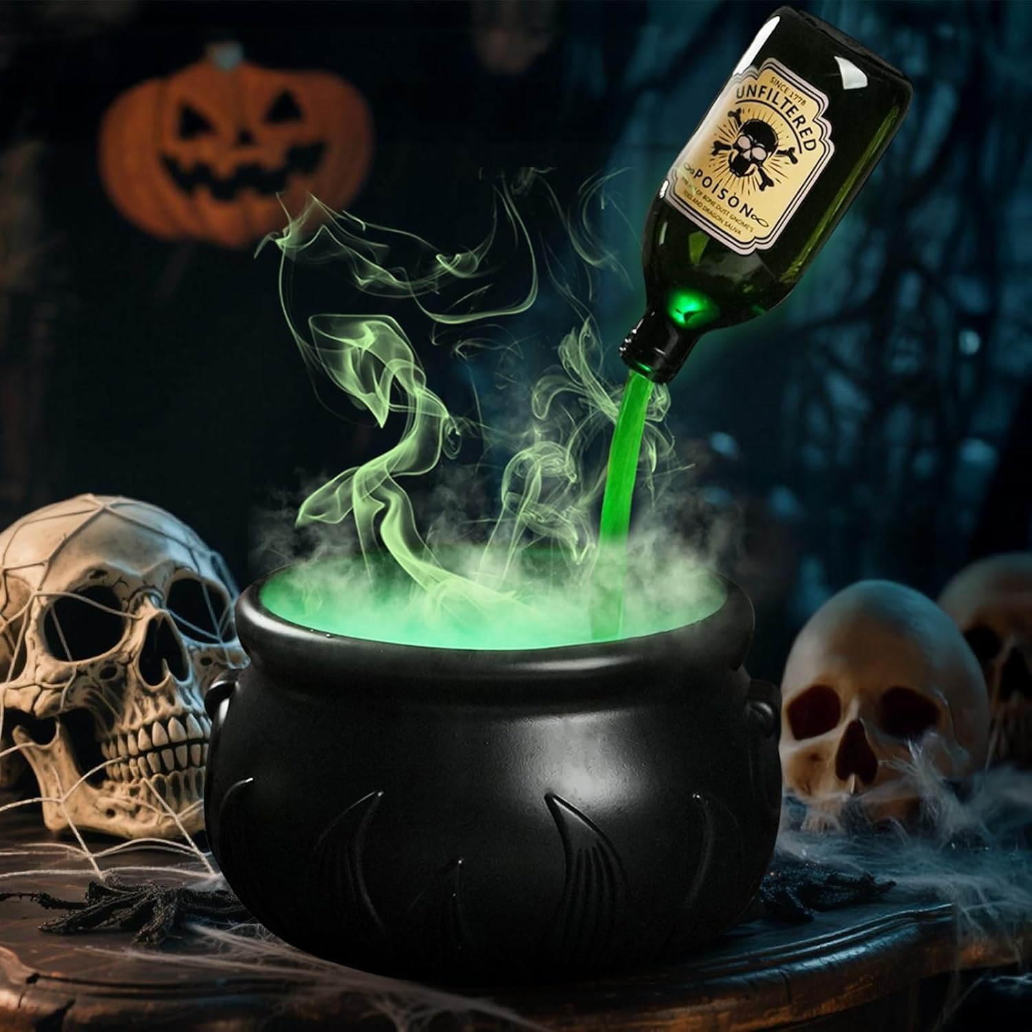 💥ON SALE💥DIY Cauldron Halloween Decor with Magic Floating Potion Bottles and Diffuser