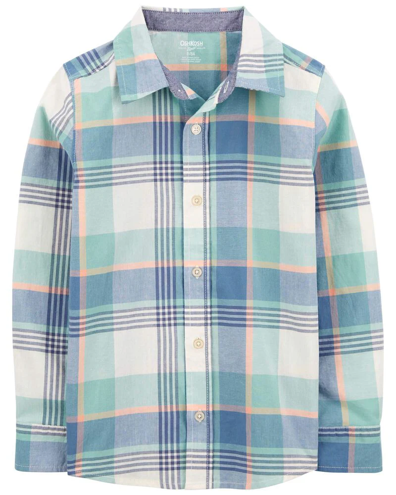 Oshkosh Plaid Button-Front Shirt