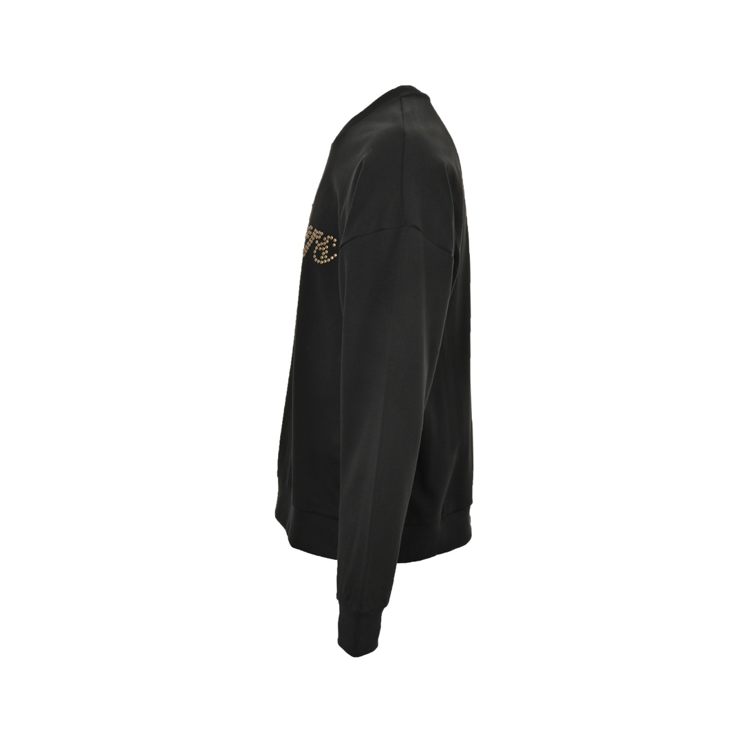 Louis Vuitton 24Fw hot-studded crew neck sweatshirt