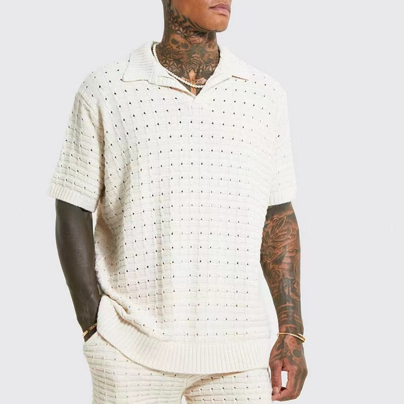 Men's Knitted Polo Shirt