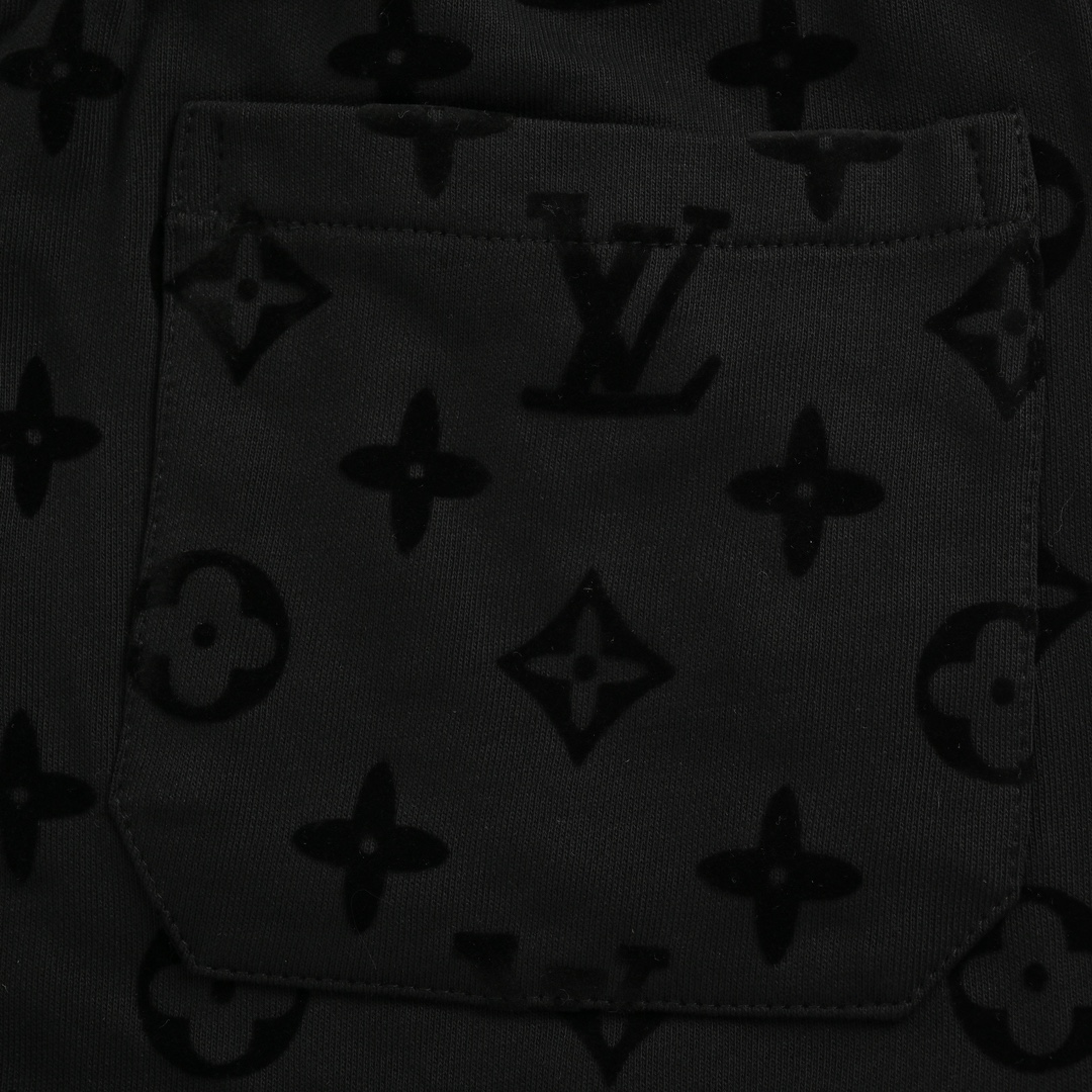 Louis Vuitton 24ss monogram flocked full print logo shorts