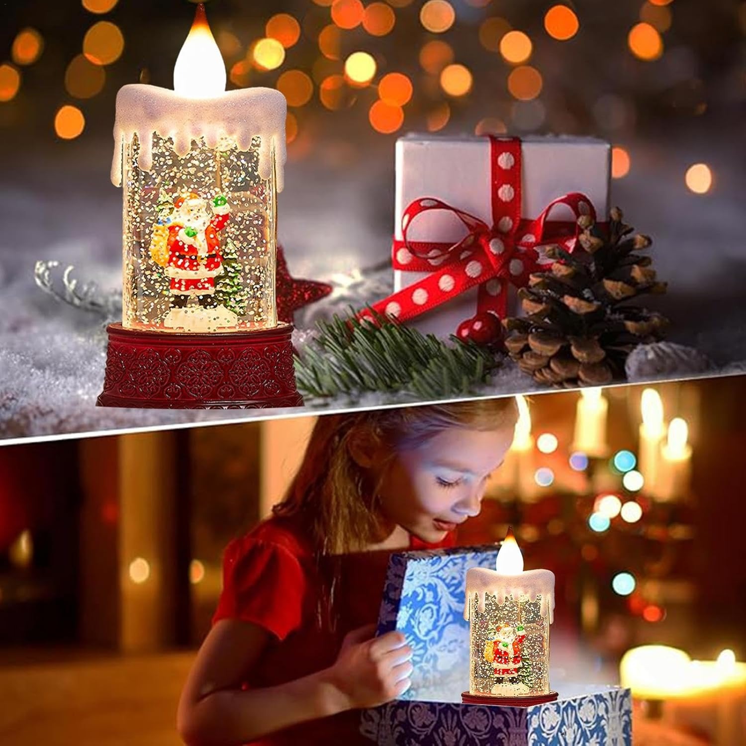 ✨Flash Sale✨Flame-Free Christmas Snowfall Candle