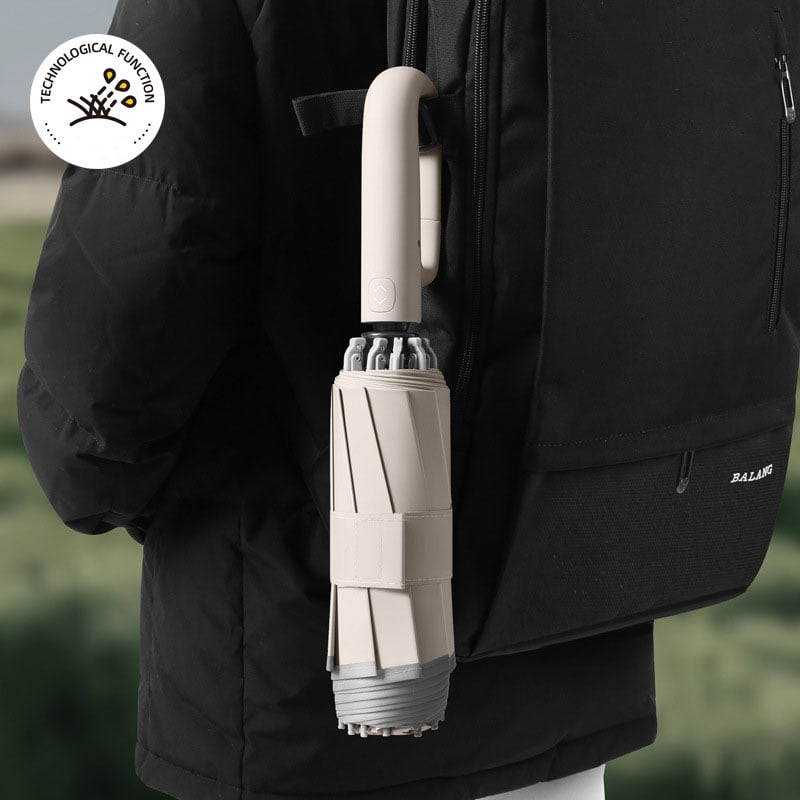 Ring buckle umbrella, Reflective Safety Strip, Sturdy Windproof, Travel Portable