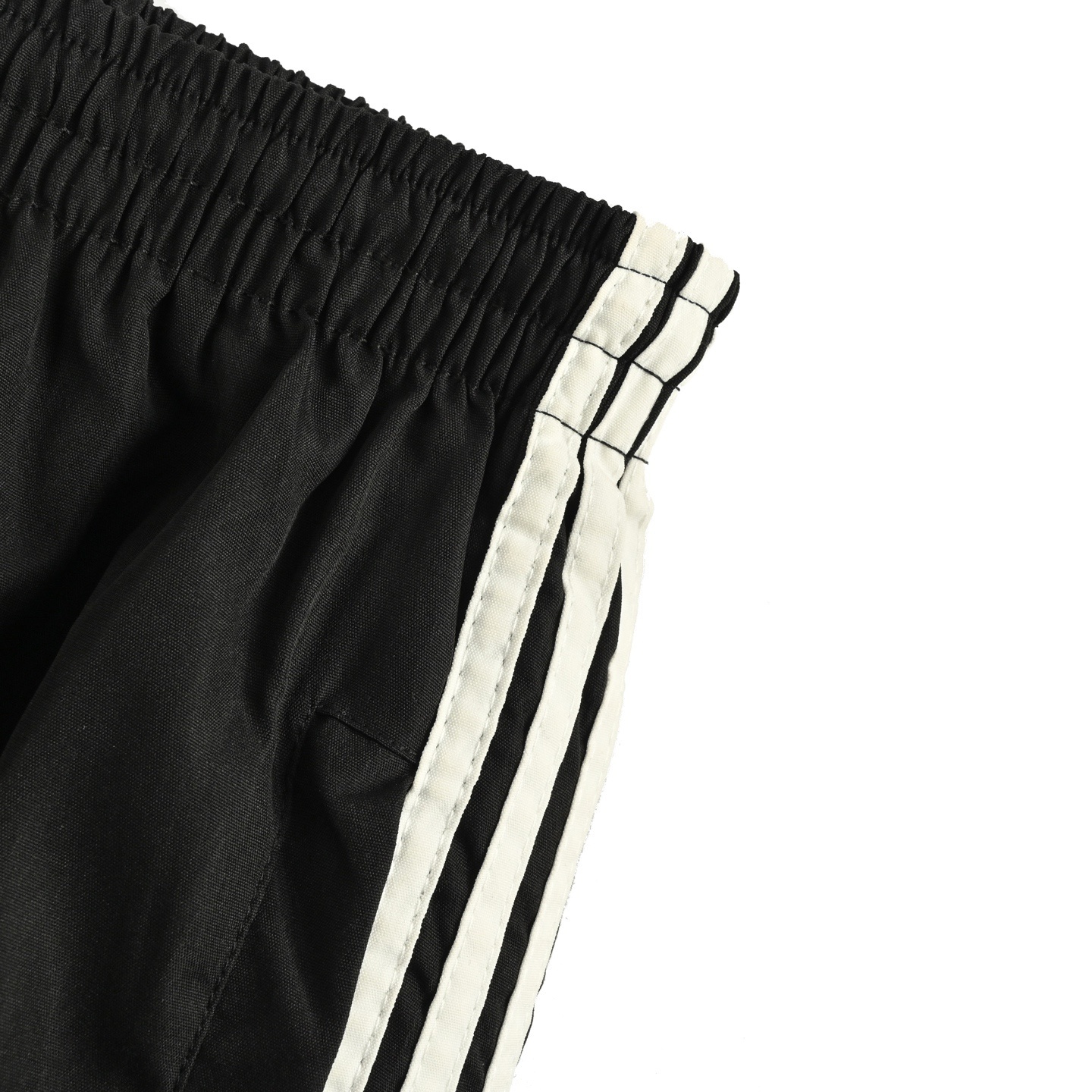 Balenciaga 25Fw Five Stripes Half Ring Black Woven Trousers