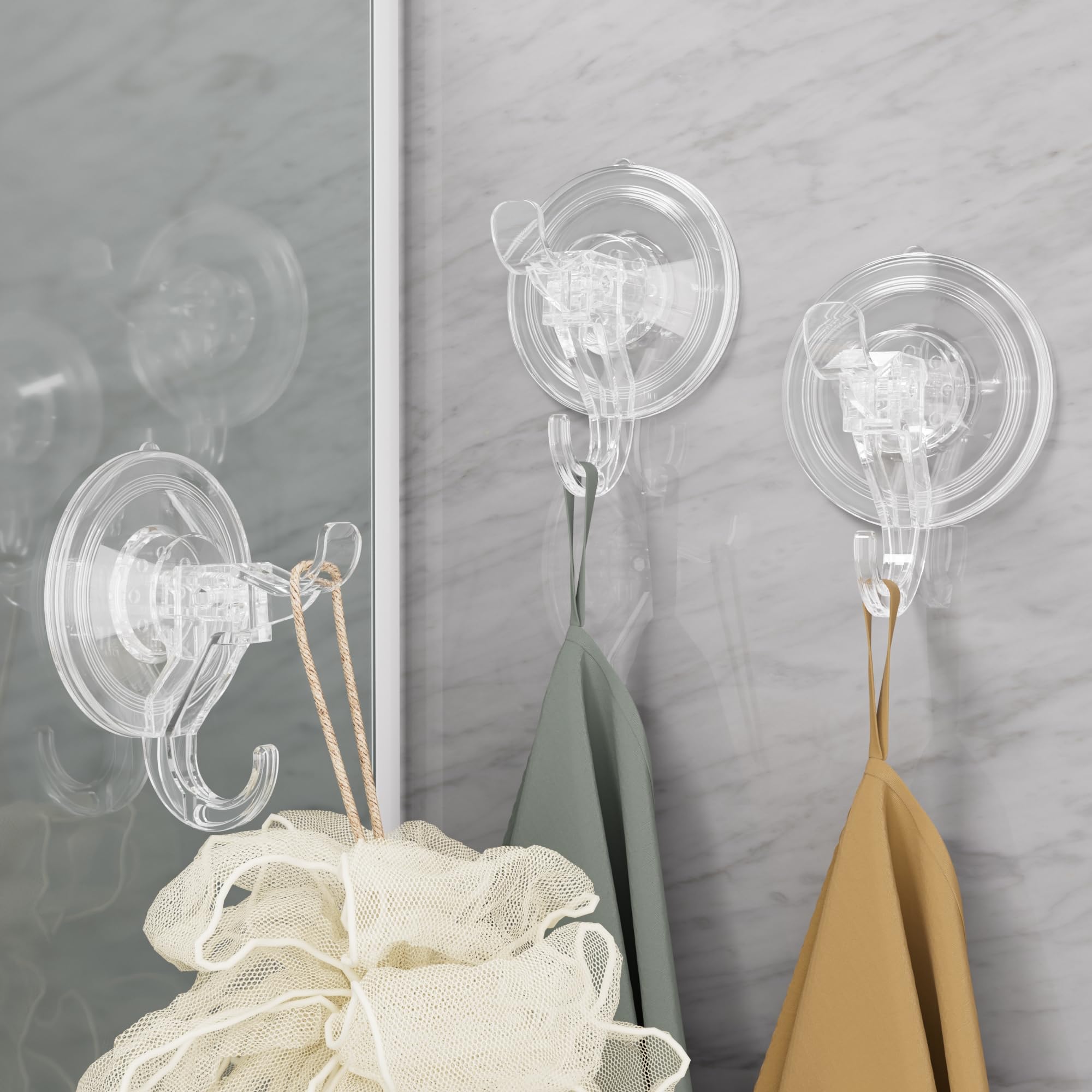 💥ON SALE💥5 Pack Transparent Suction Hooks, 11 lb Strong Hold
