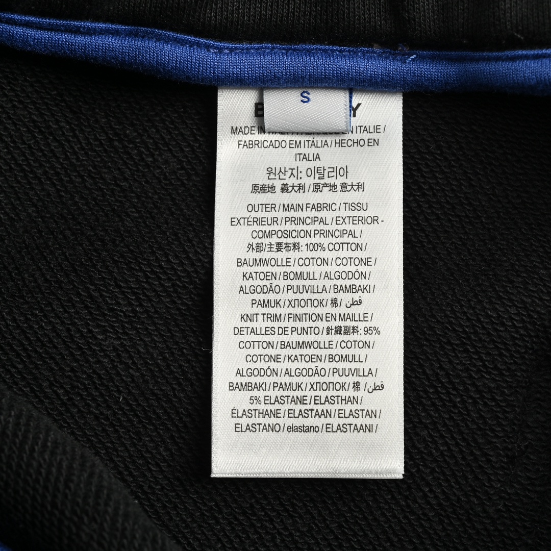 Burberry 24Fw blue embroidered horse pocket logo trousers
