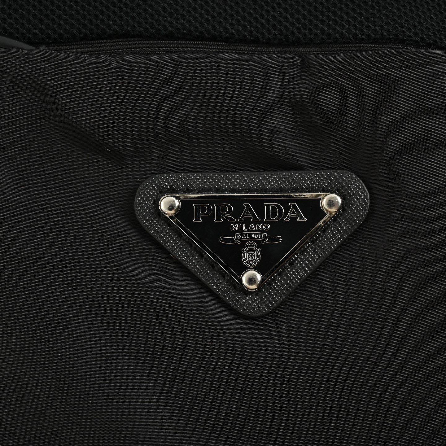 Prada patchwork triangle logo Polo short sleeve