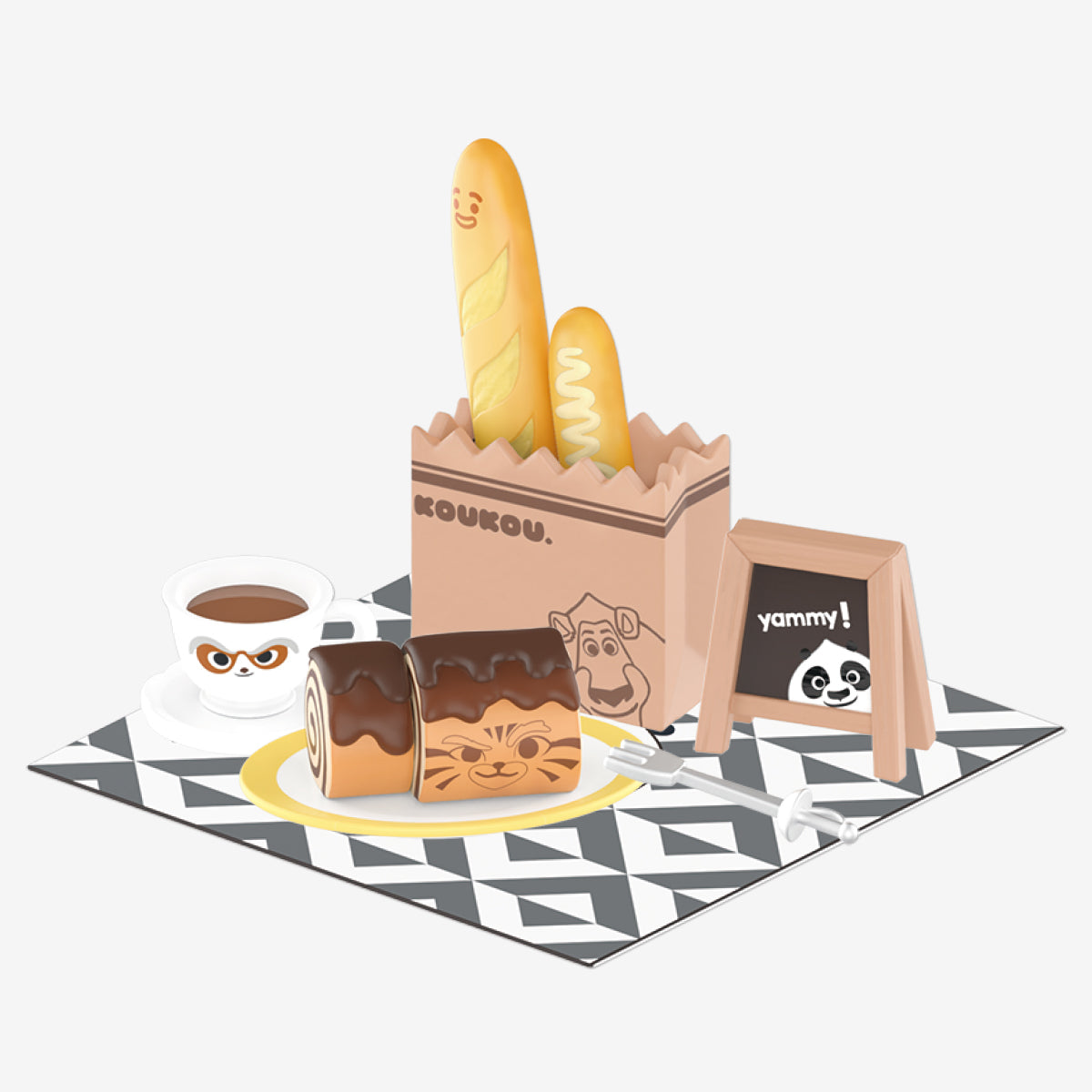 POP MART DreamWorks KouKou Leisurely Afternoon Tea Series Prop [1 Blind Box]