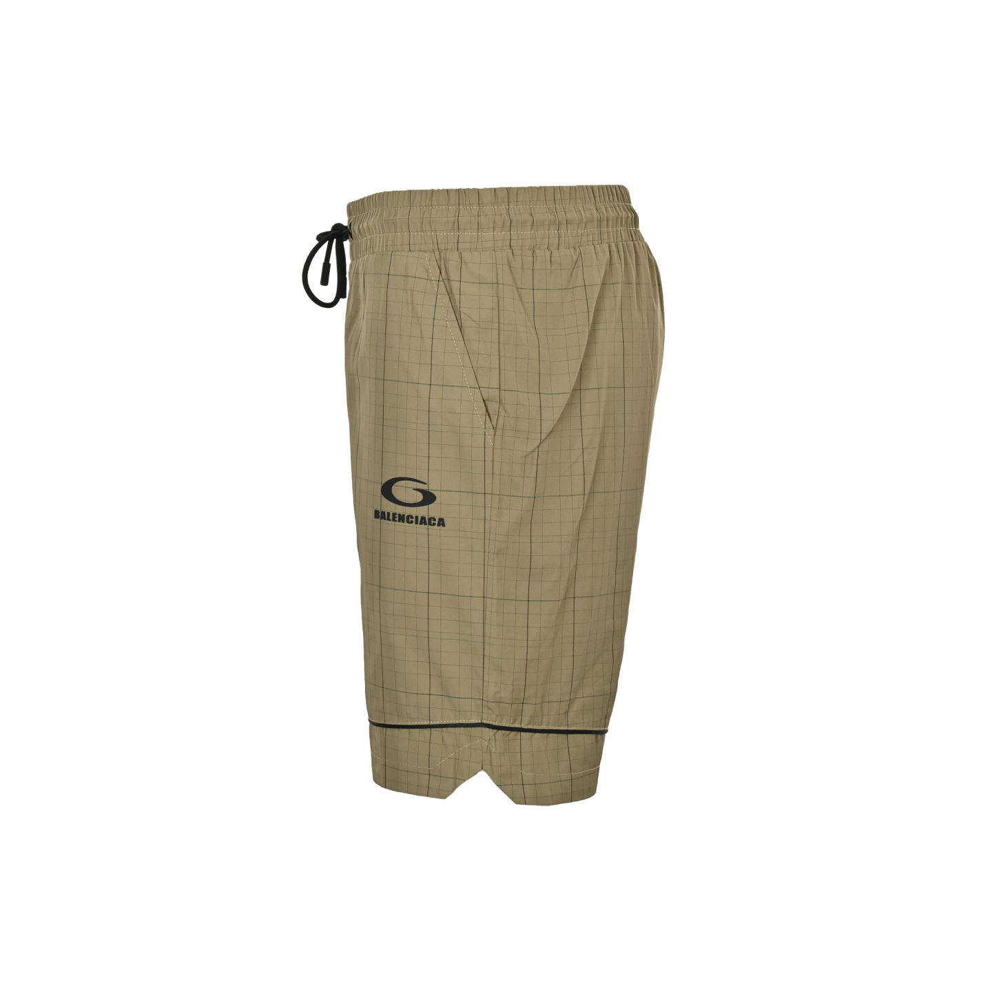 Balenciaga 25ss ring-stamped plaid shorts