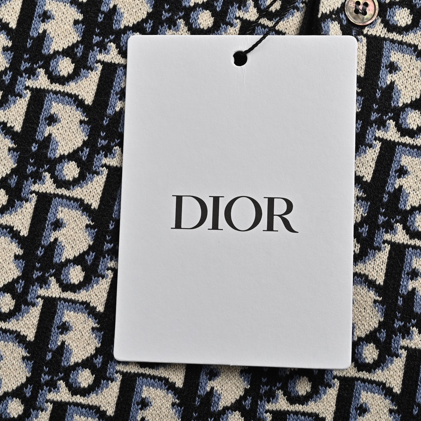 Dior classic monogram jacquard knitted Polo short sleeve