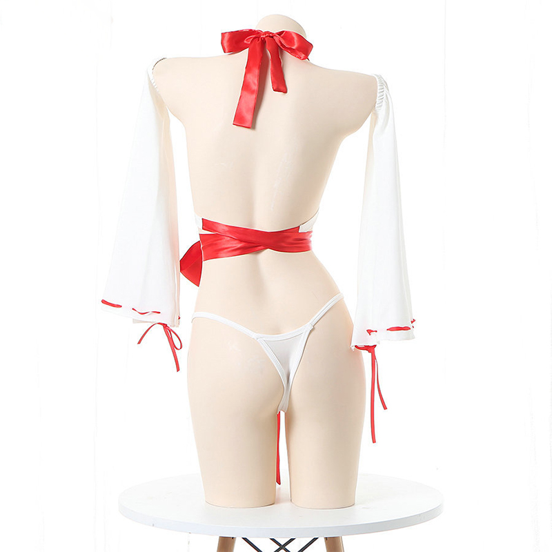 Sexy Bow Knot Hollow Out Hanfu Lingerie Set