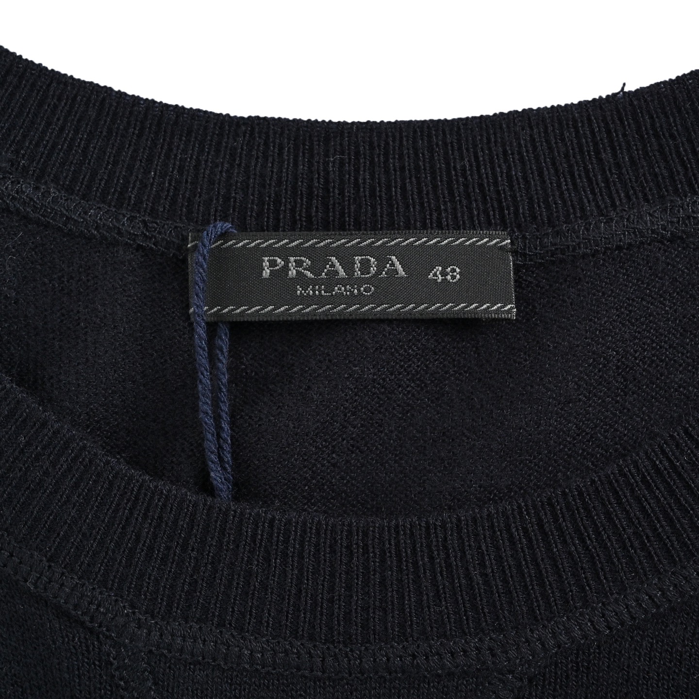 Prada 25ss classic logo jacquard knit short sleeve