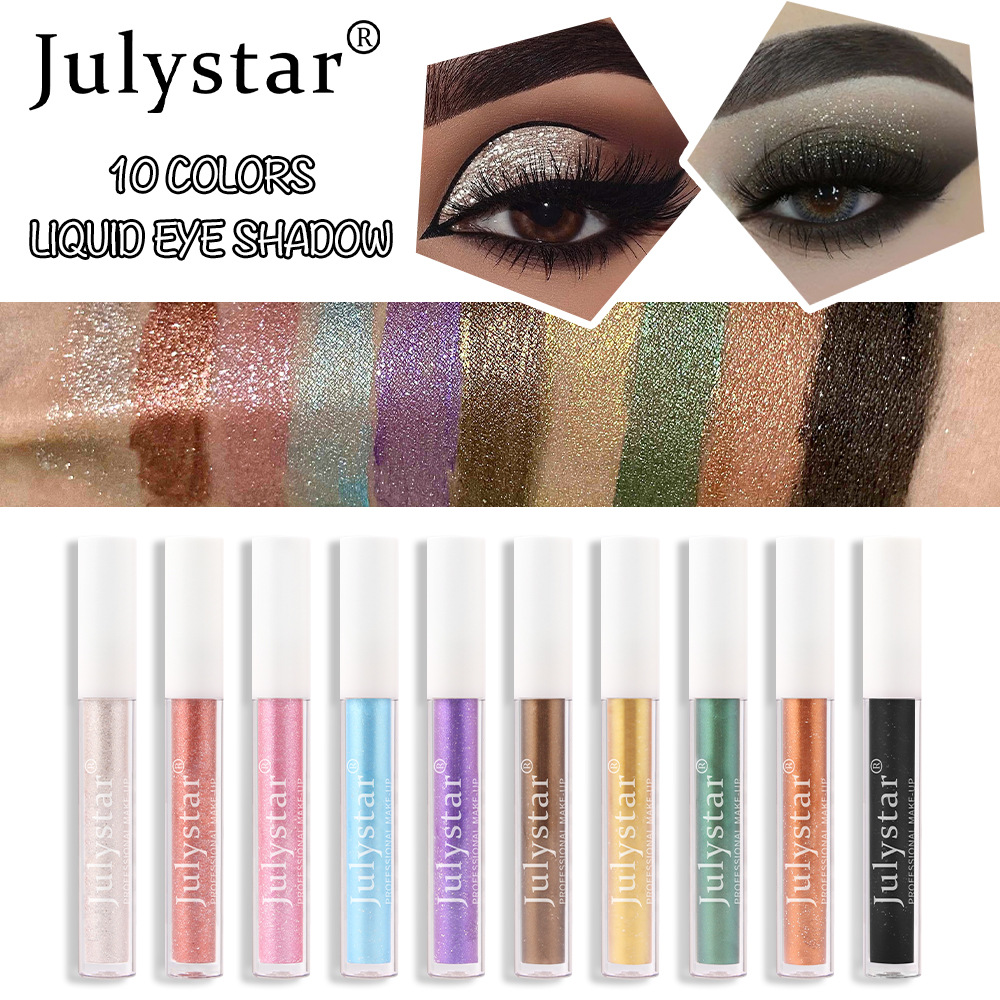(🔥Mother's Day Sale 50% OFF )-JULYSTAR 10 Colors Liquid Glitter Eyeshadow Set-BUY 1 Sets FREE SHIPPING