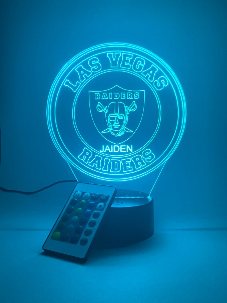 LAS VEGAS RAIDERS 3D LAMP PERSONALIZED