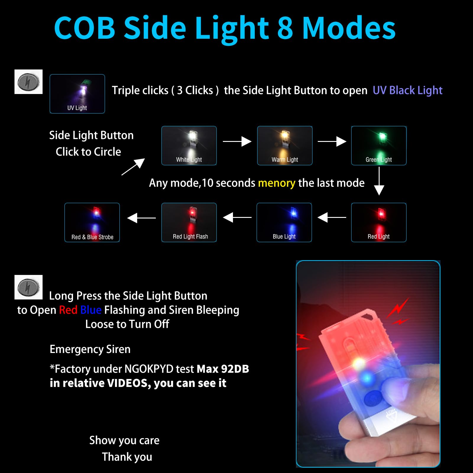 Super Bright Small EDC Flashlight-New Mini Pocket Keychain Flashlights