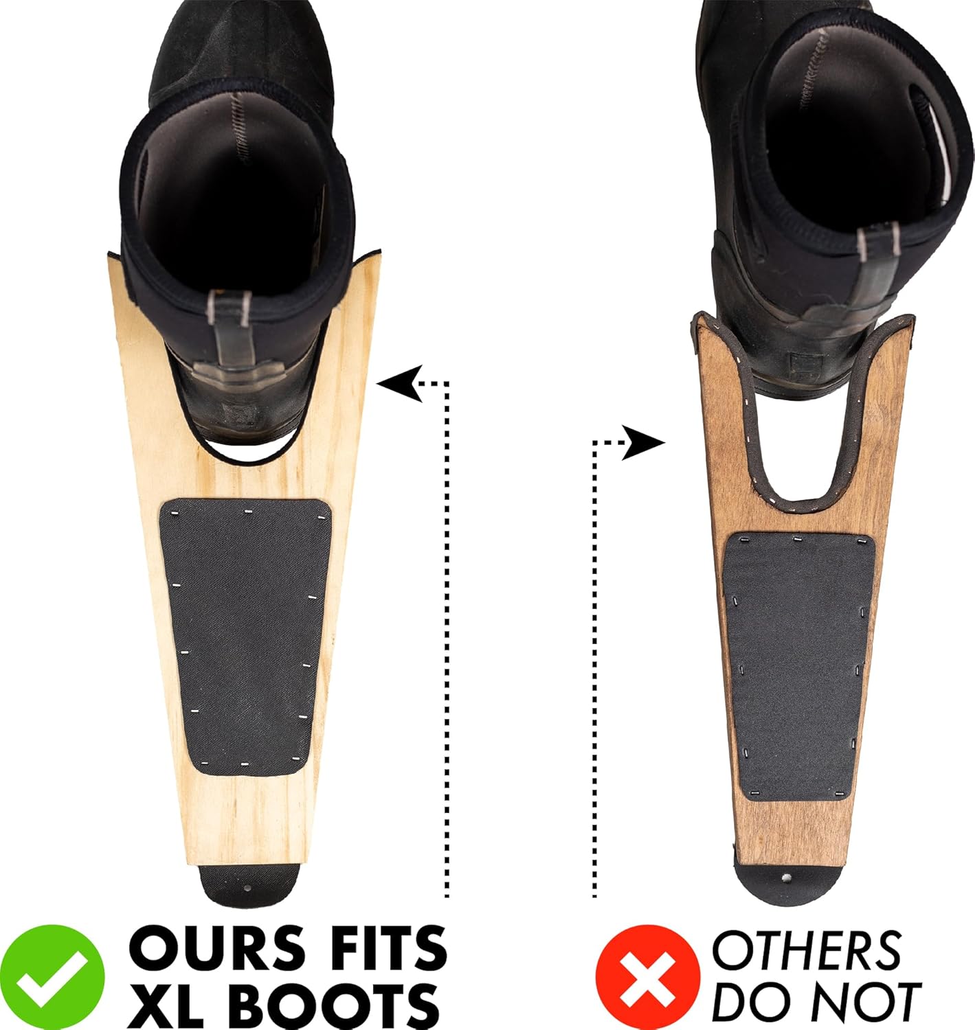 Boot Jack - Wood Boot Remover - Extra Wide Boot Puller for Taking off Boots