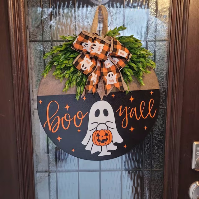 2024 Halloween Ghost Pumpkin Front Door Decor👻🎃️✨