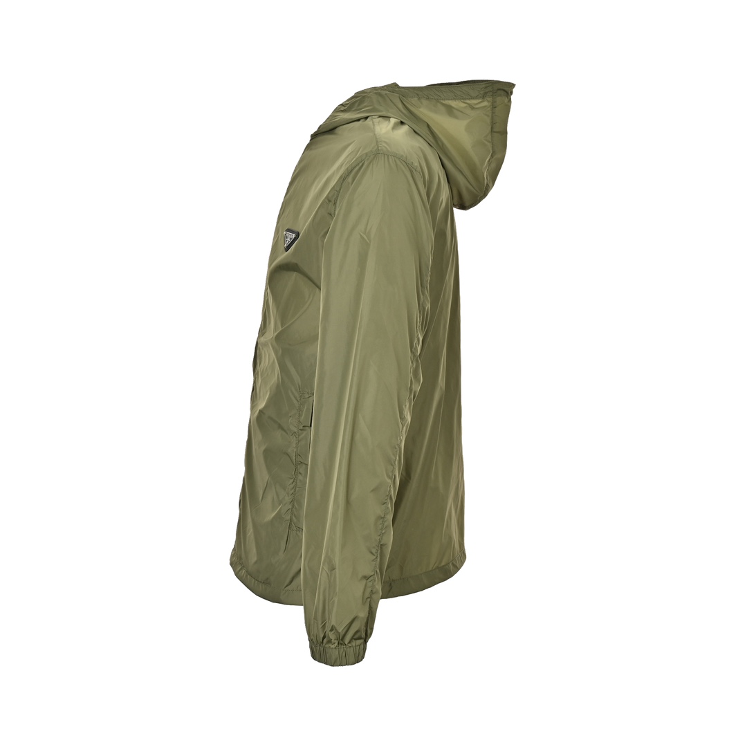 Prada 24ss camping style zip-up nylon hooded jacket