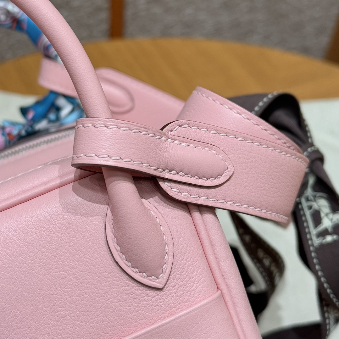 Hermès Mini Lindy 3QRose Sakura Handbag (Handmade to order)
