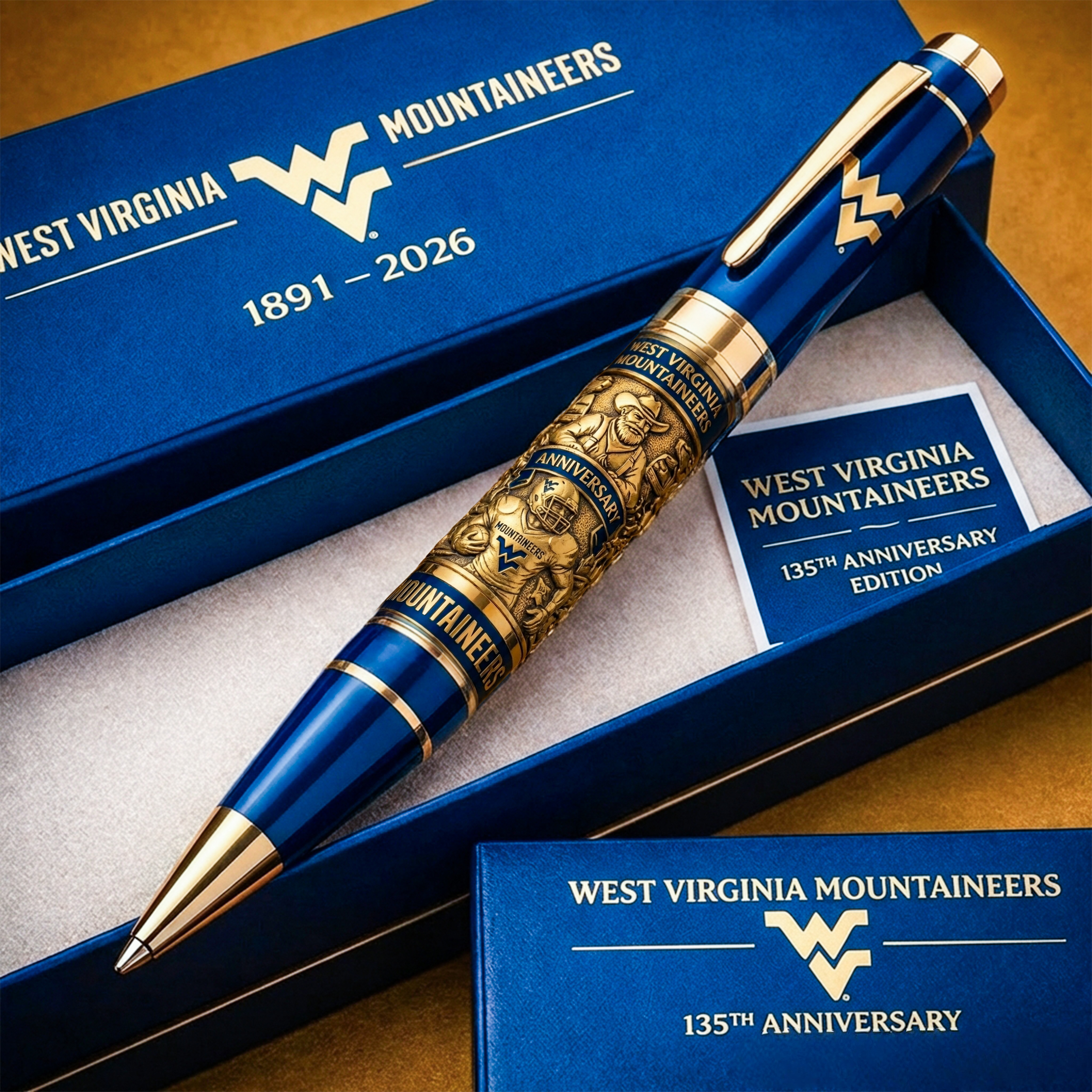 West Virginia Mountaineers 135th Anniversary Commemorative Pen (1891–2026)