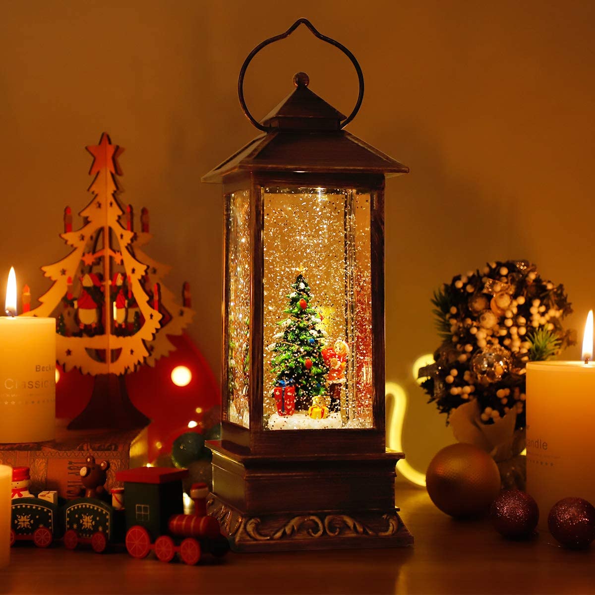 (🌲Early Christmas Sale- SAVE 49% OFF)Snow Globe Christmas Lantern Decorations-BUY 3 GET 10% OFF & FREE SHIPPING
