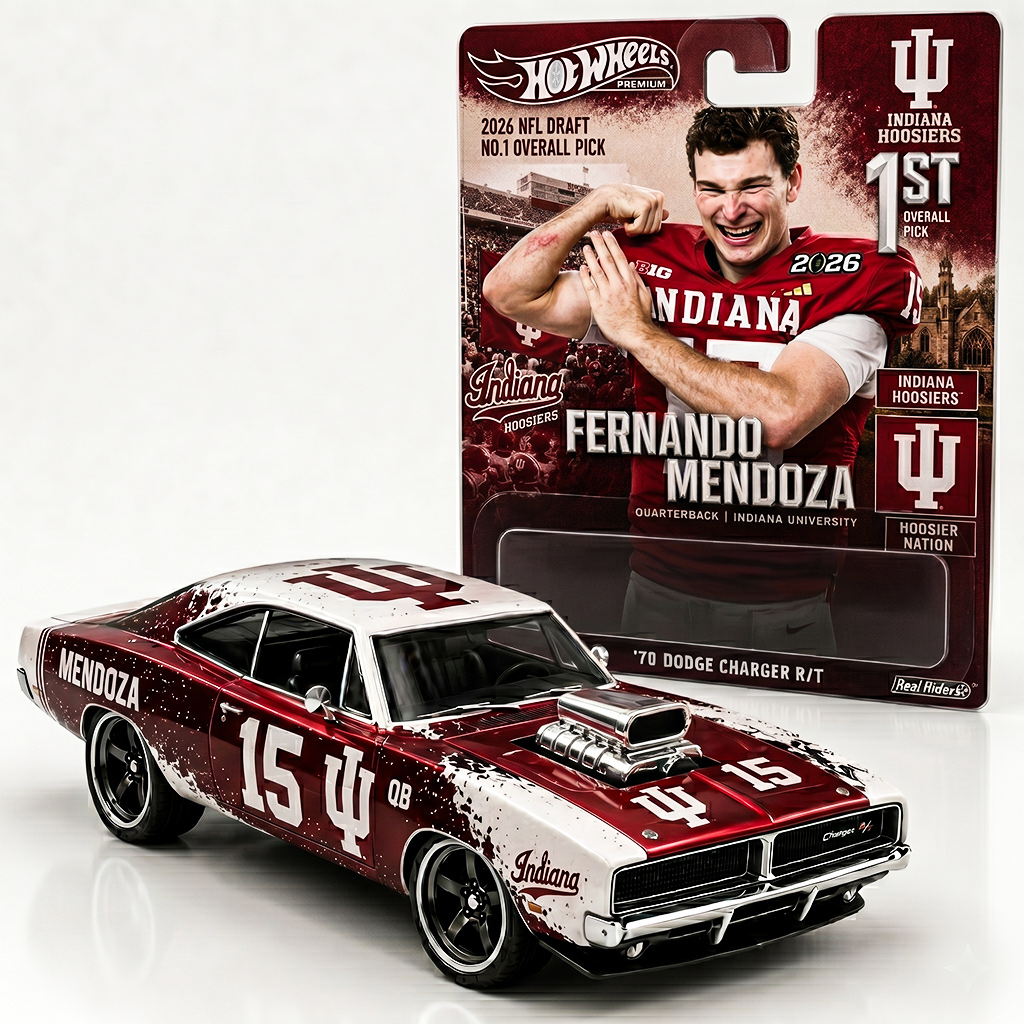 Hot Wheels 2026 NFL Draft No.1 Pick Fernando Mendoza ’70 Dodge Charger