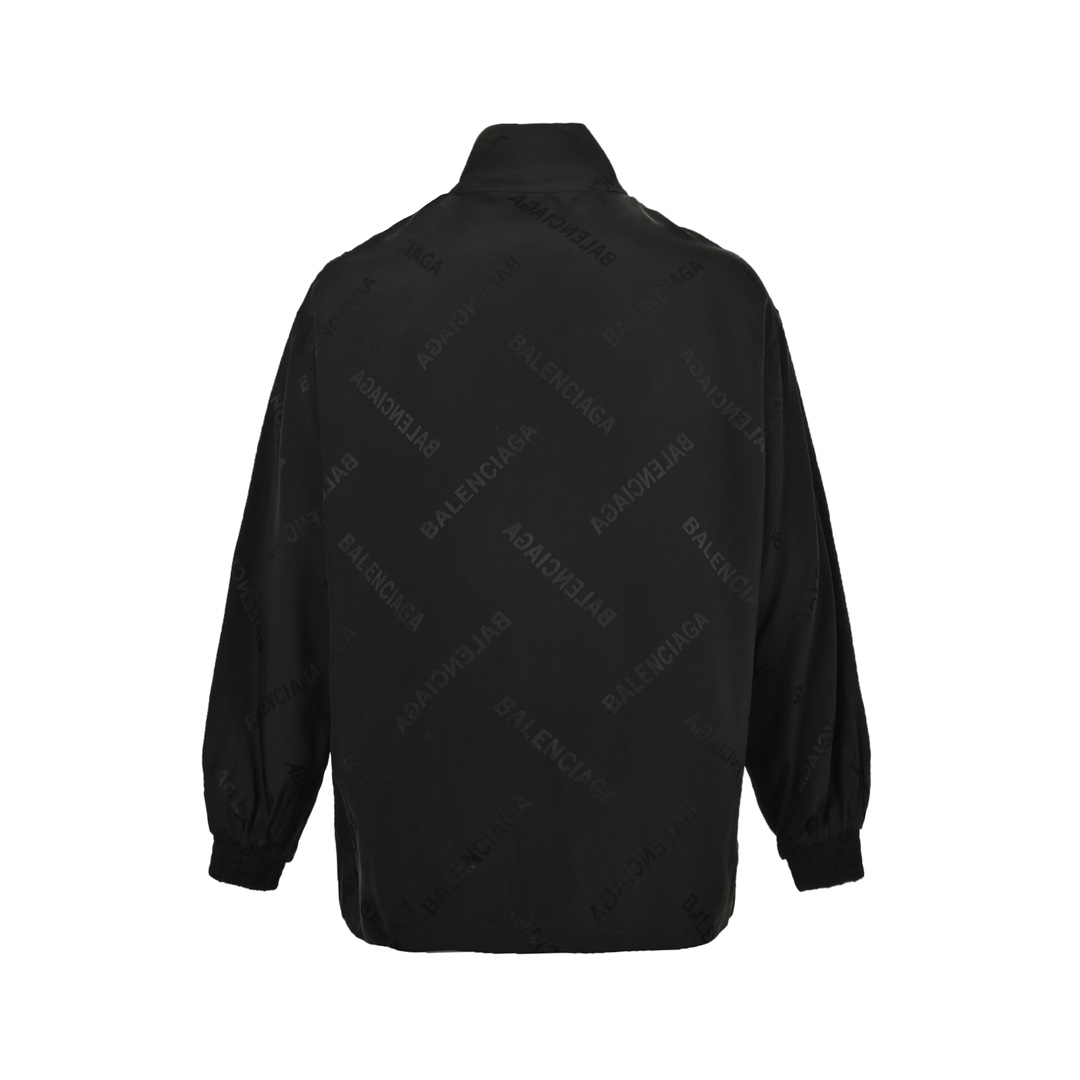 Balenciaga 24Fw silk all-over print obscure jacquard jacket