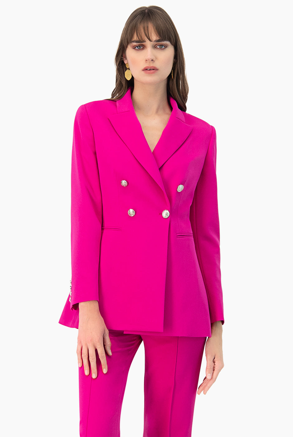 Saco sastreado tono fucsia