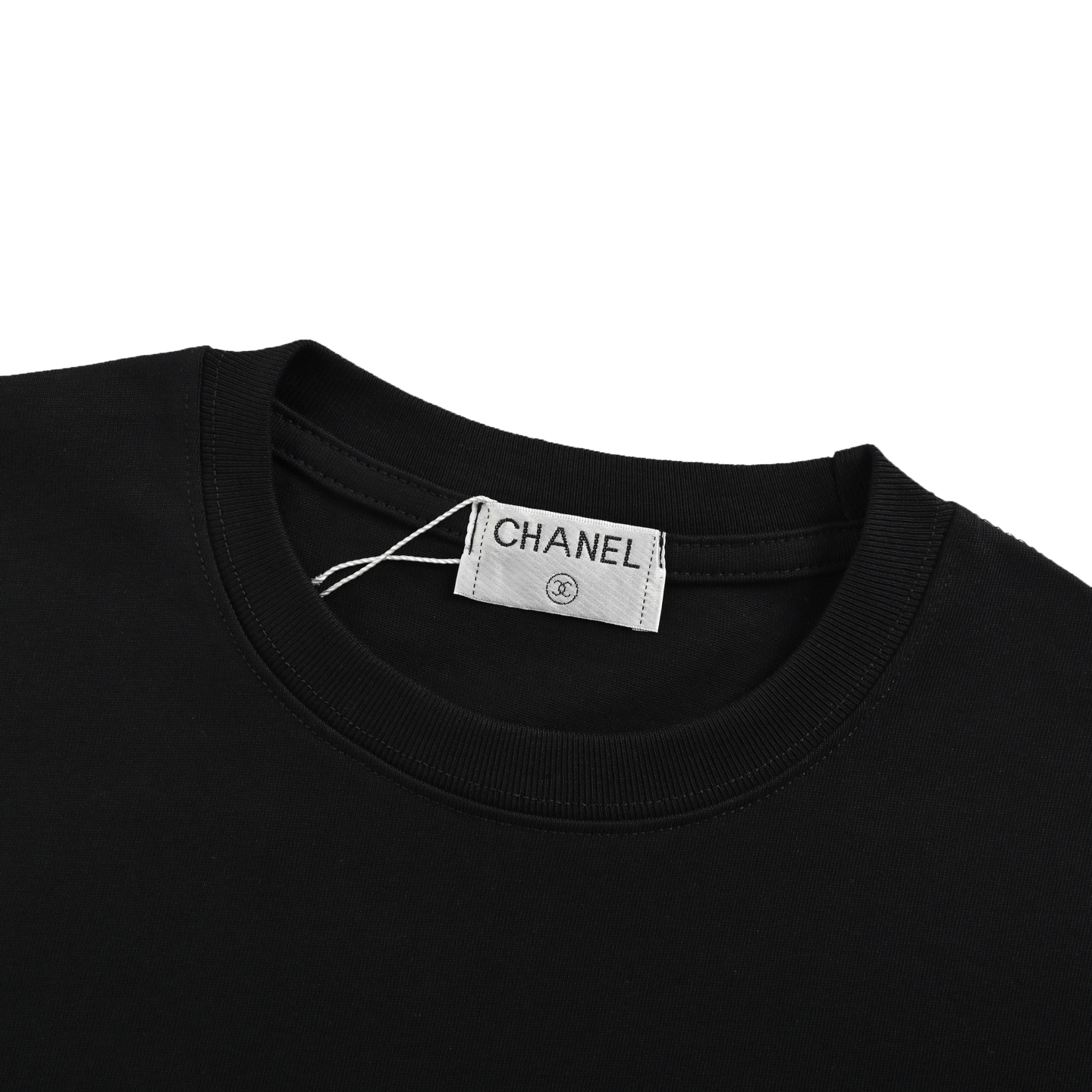 Chanel 25ss pearl circle letter logo short sleeve