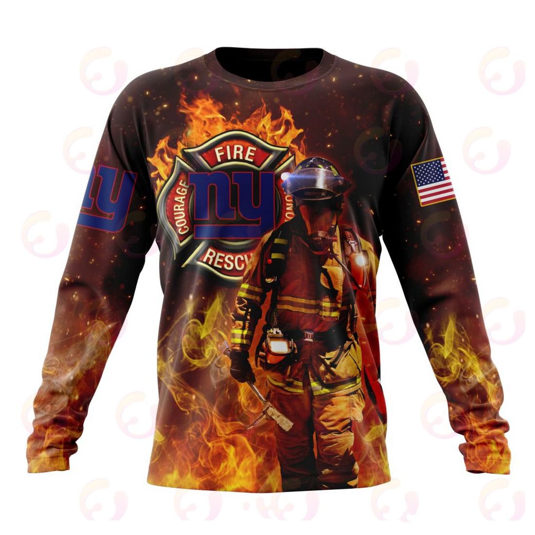 NEW YORK GIANTS HONOR FIREFIGHTERS – FIRST RESPONDERS 3D HOODIE