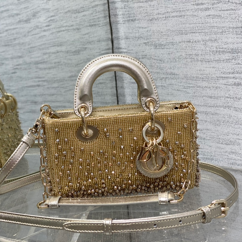 Dior Lady Limited Edition Beaded Horizontal Edition Princess Diana Bag
