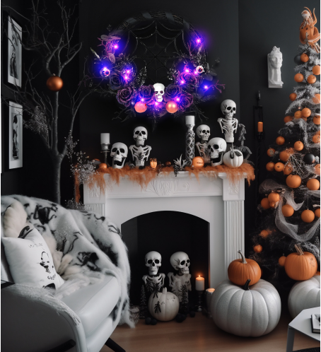 👻Halloween pumpkin skull wreath🎃