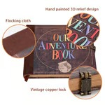 ❤️📚 Our Adventure Book Scrapbook 📸💕 - Retro Style Embossed Letter Cover, Perfect for Travel & Memories 💭