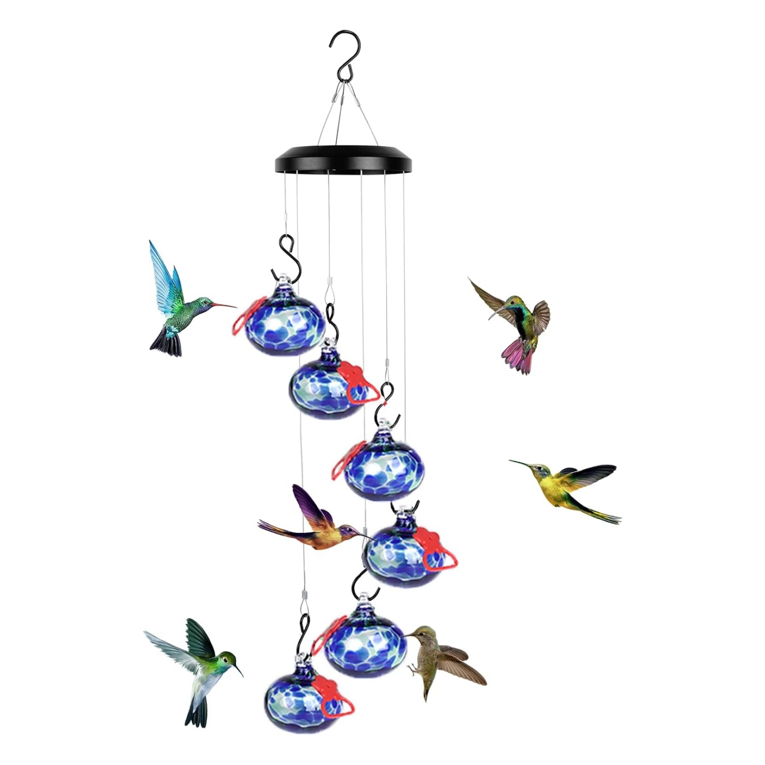 🔥ON SALE 59% OFF🔥Charming Wind Chimes Hummingbird feeders, ant and bee Proof, Never Leak