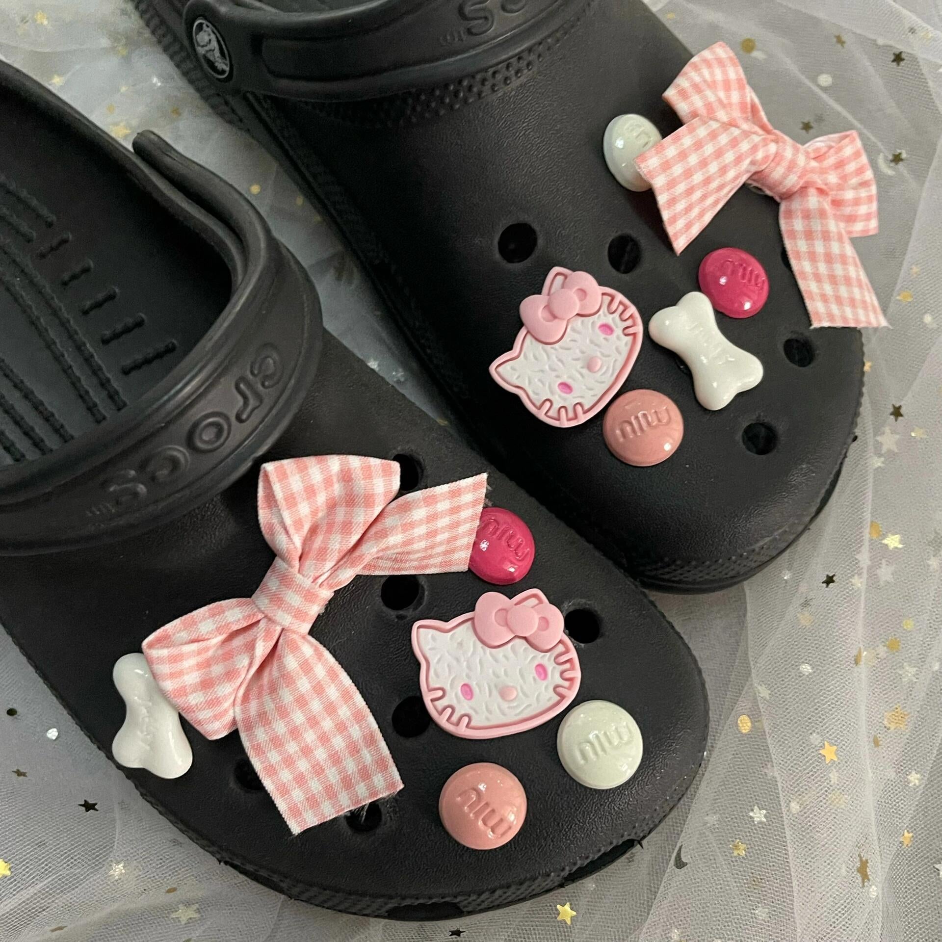 KT Charms Cute Pack Pins Shoe Decoration Croc Accessories for Croc Bags Clogs Slides
