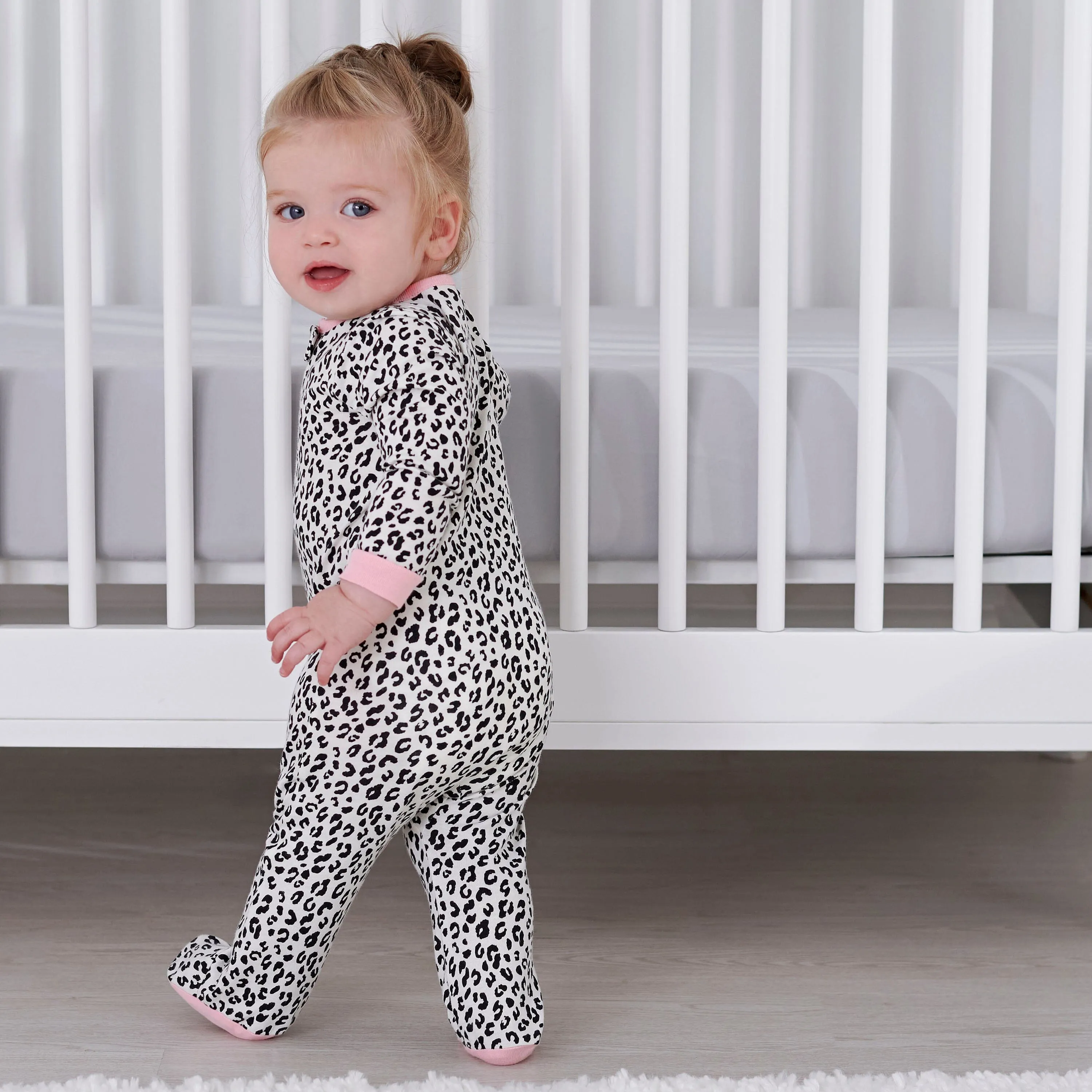 4-Pack Baby Girls Leopard Sleep 'N Plays