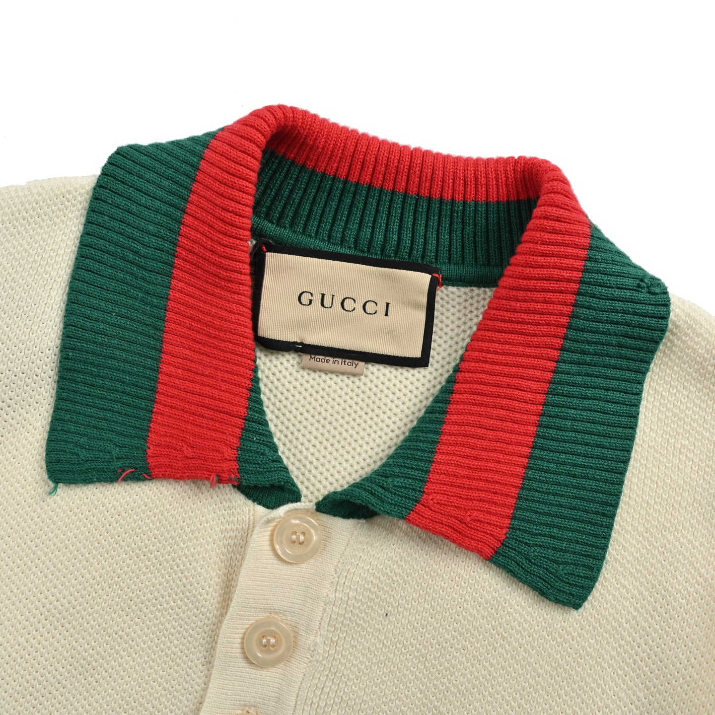 Gucci Double G embroidered polo knit short sleeves