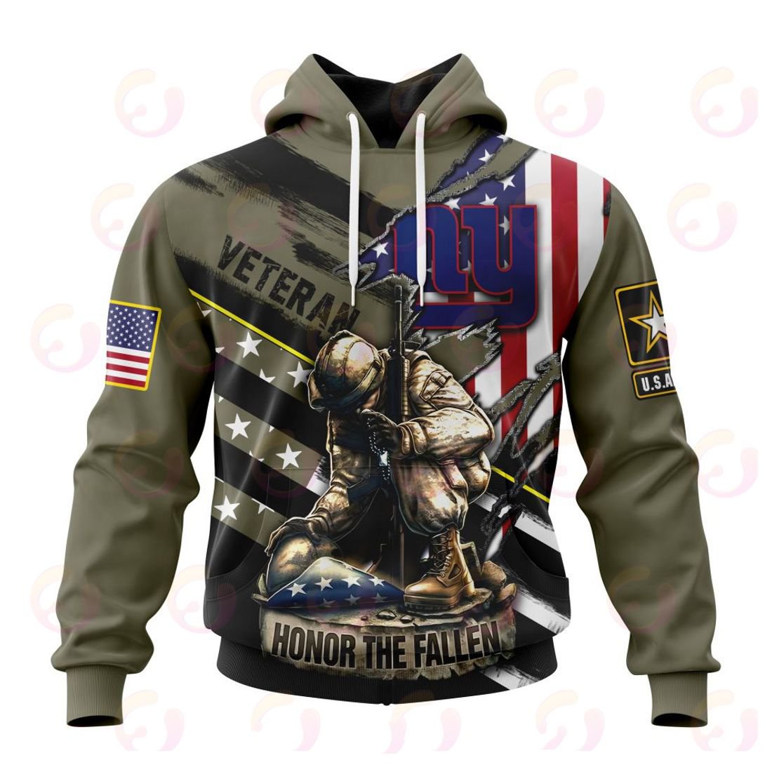 NEW YORK GIANTS 3D HOODIE VETERANS