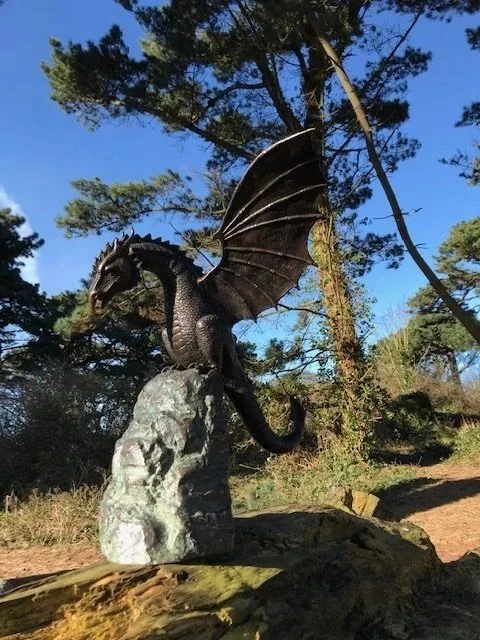 (🔥Last Day Promotion-SAVE 50% OFF)Precision Casting Fire-breathing Dragon Sculpture Waterscape