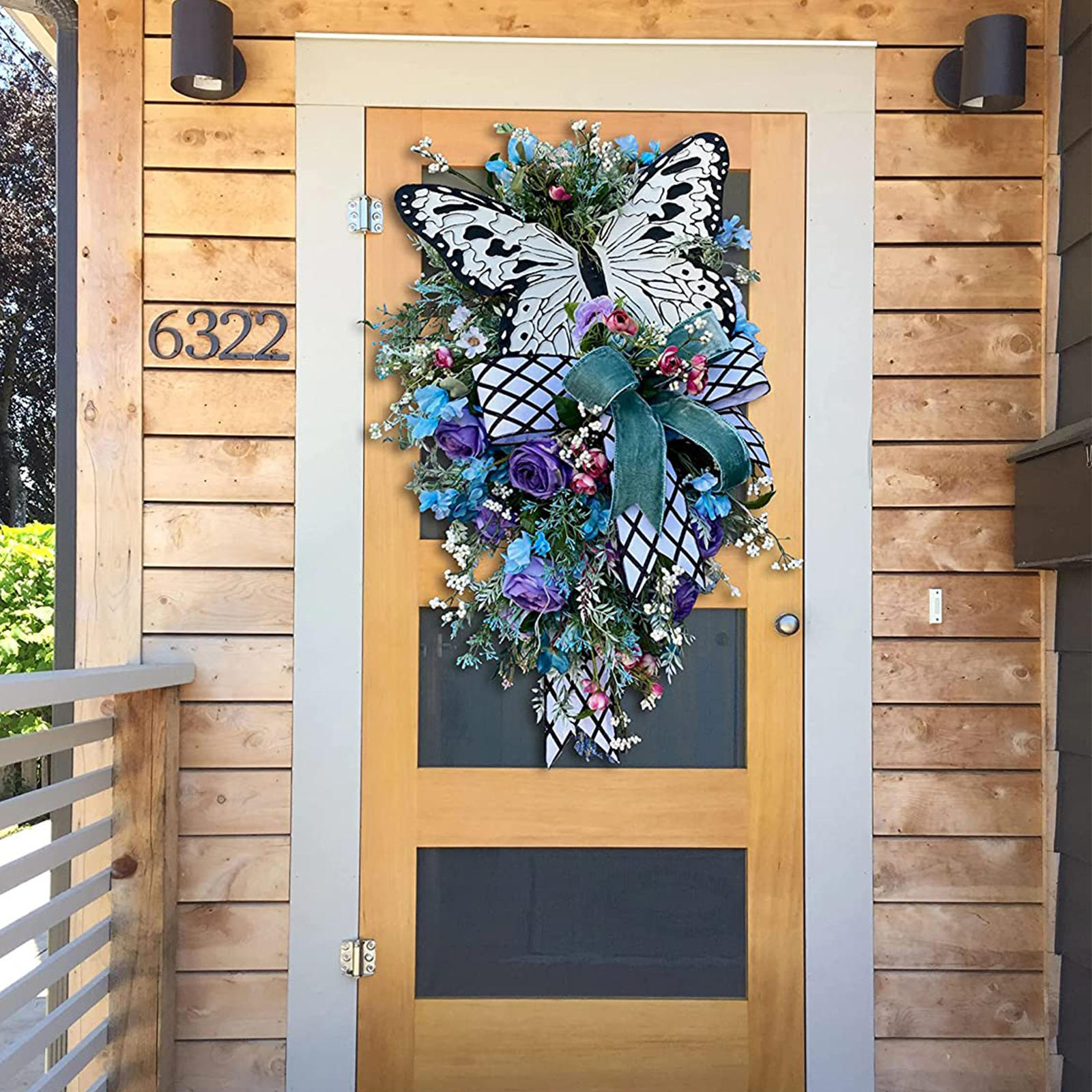 🔥[SAVE 50% OFF]--20 inch Simulation rose butterfly wreath