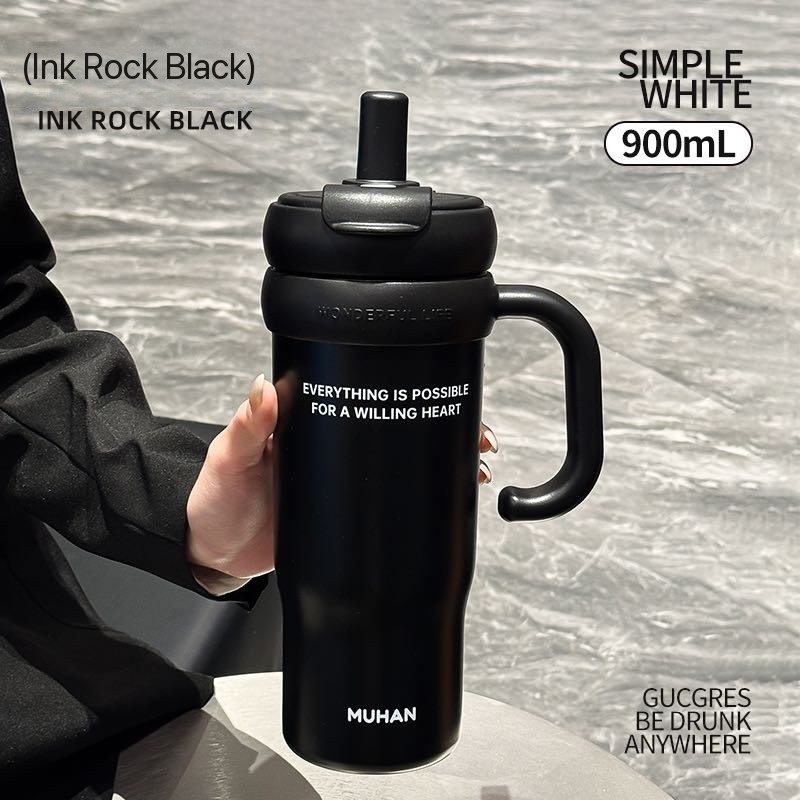 Giant insulated water bottle, large capacity, suitable for women, office workers, desktop cups, car cups, and men.