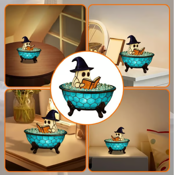 Cute Ghost Lamp – Your Spooky, Cozy Reading Buddy! 🦇📖
