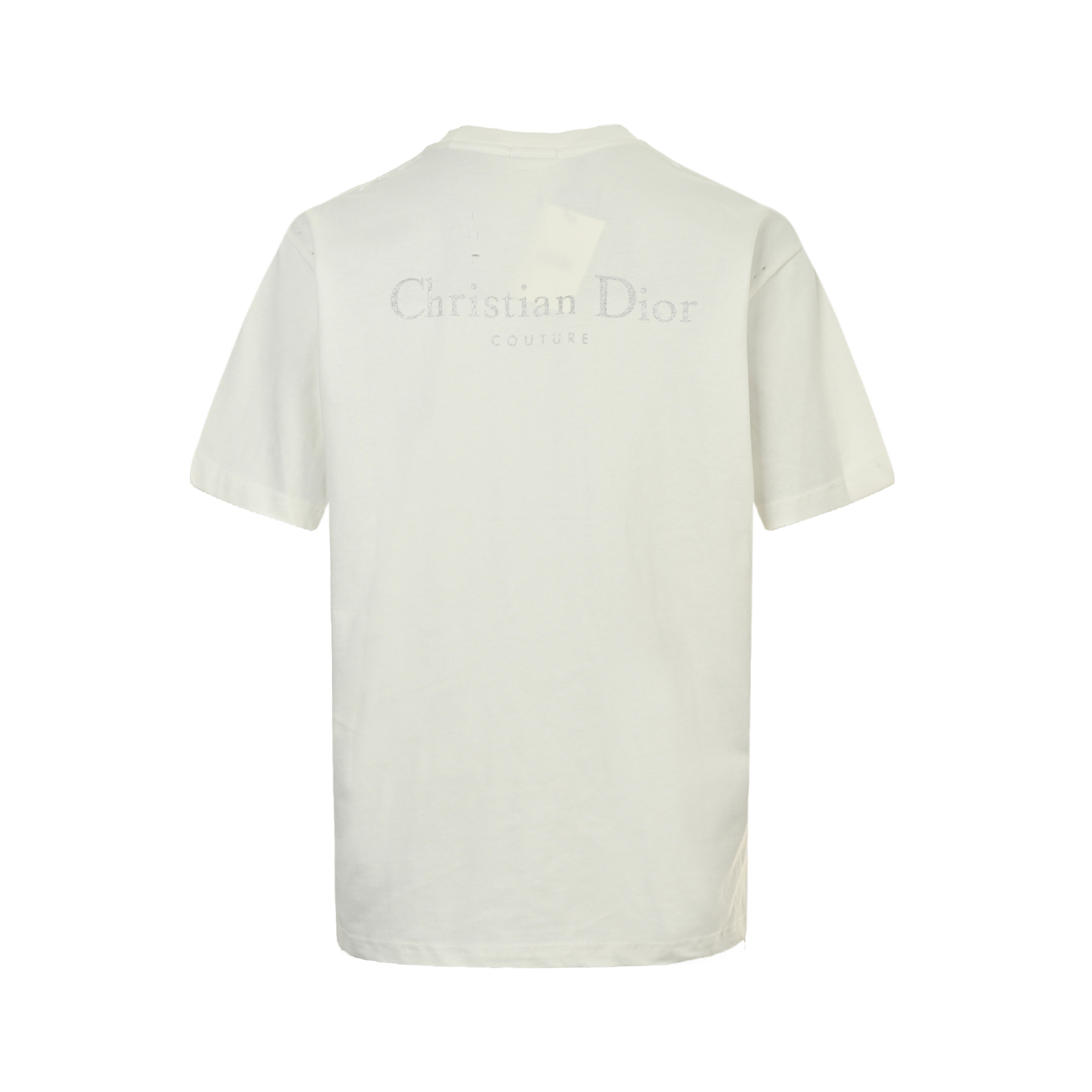 Dior 25ss ripped silver lettering short-sleeve shirt