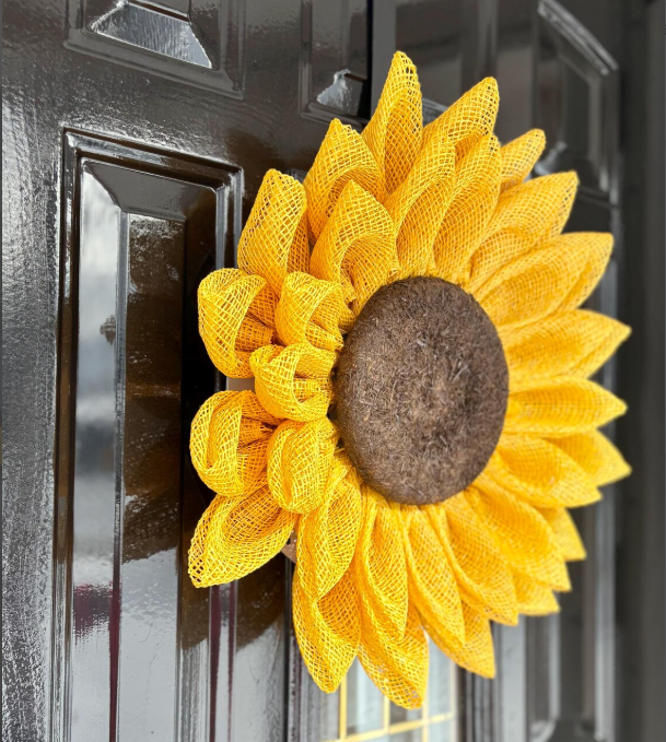 🔥[SAVE 50% OFF] 🌻45cm/18 Inch Handmade  Sunflower Wreath for Front Door 🌻BUY 2 FREE SHIPPING