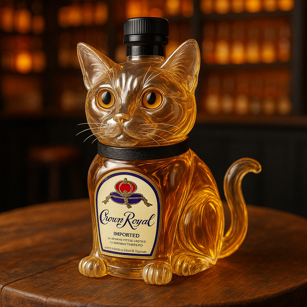 Cat-Shaped Whiskey Bottle