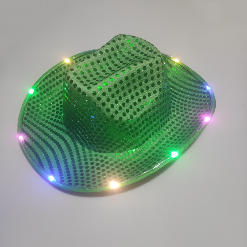 Windy City Novelties LED Light Up Sequin Cowboy Hat