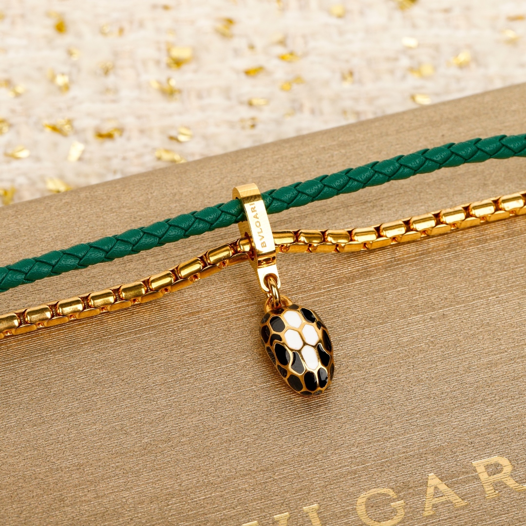 Bulgari new serpenti snake head double bracelet