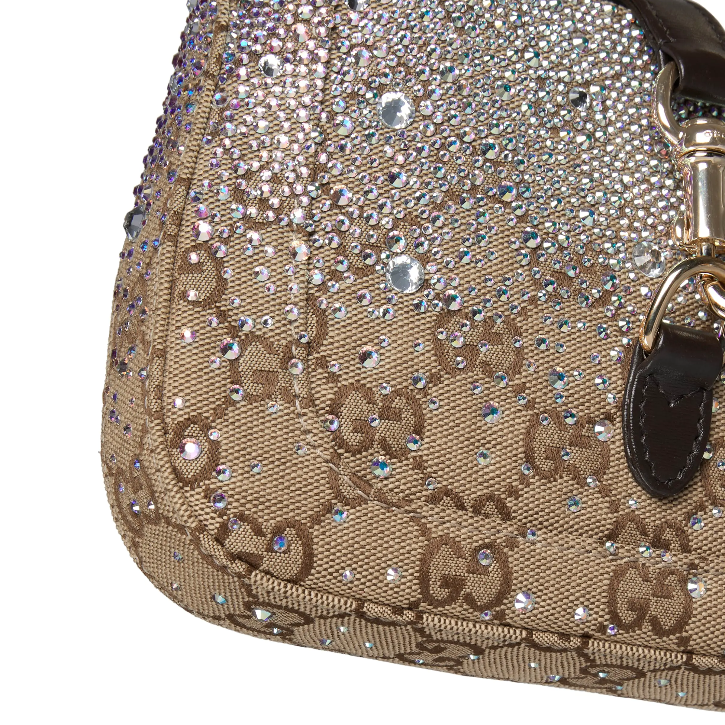 Gucci Jackie Notte series mini handbag brown diamond