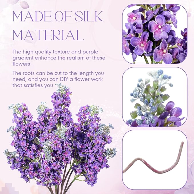 💐💐High Quality Artificial Lilac Bouquet 🔥（ Home Decor Wedding Table Room Decor Gift）