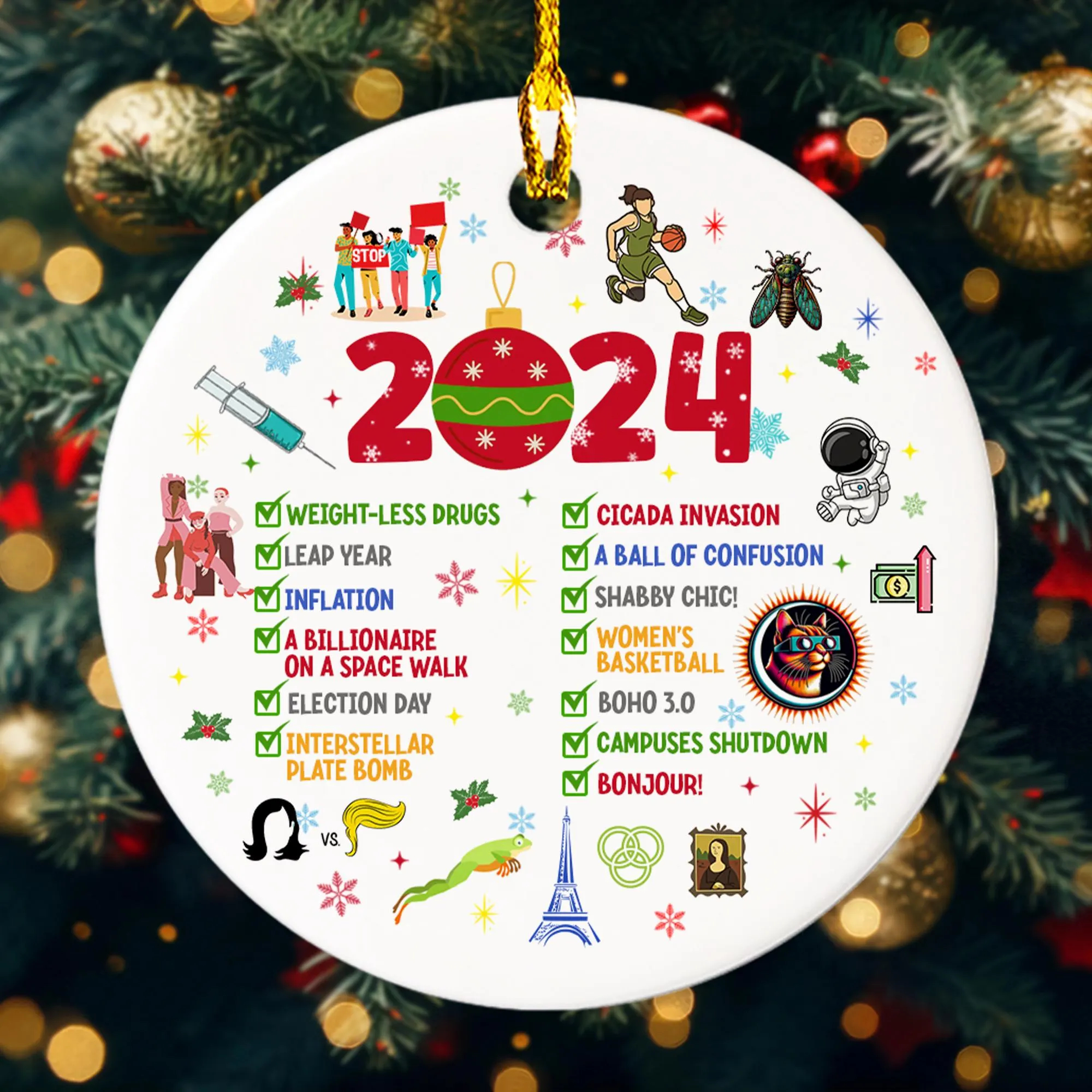 🎄Early Christmas Sale 49% OFF🎄2024 Notable Events Christmas Ceramic Ornament